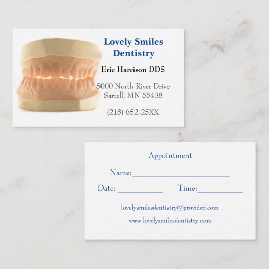 歯歯医者デンタルファミリー歯科 名刺 (正面/裏面)