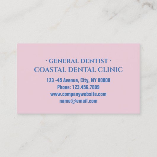 歯歯科矯正医歯科衛生士 名刺 (裏面)