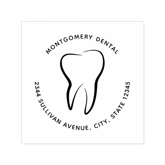 歯歯科診療所住所 セルフインキングスタンプ (デザイン)