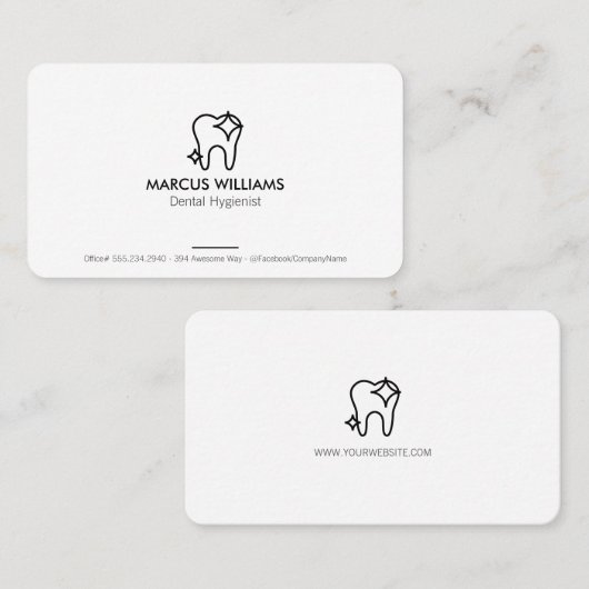 歯洗浄 名刺 (正面/裏面)