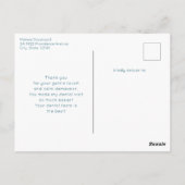 歯牙歯科医療画像ありがとう ポストカード (裏面)