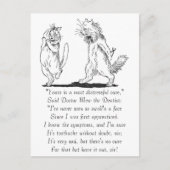 歯痛のある猫が歯医者に行く ポストカード (正面)