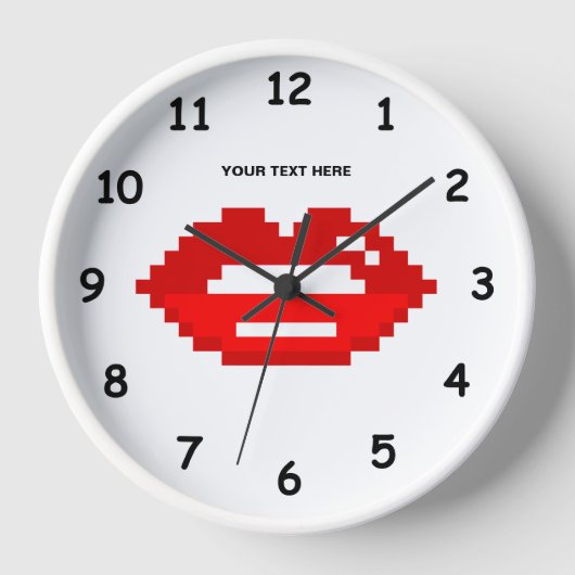 歯白い口を持つ歯科医のオフィスの壁時計 壁時計 (正面)