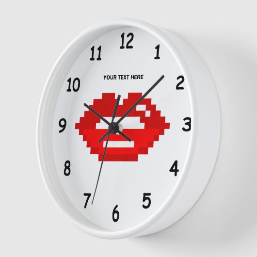 歯白い口を持つ歯科医のオフィスの壁時計 壁時計 (傾斜)