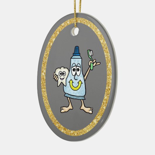 歯磨おもしろいき剤及び歯オーナメント セラミックオーナメント (左)