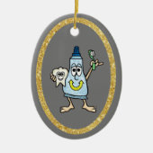 歯磨おもしろいき剤及び歯オーナメント セラミックオーナメント (正面)