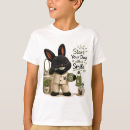 歯磨きバニー スティッカー Tシャツ
