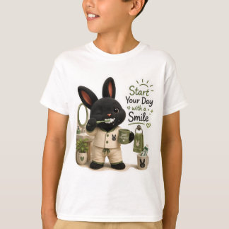 歯磨きバニー スティッカー Tシャツ