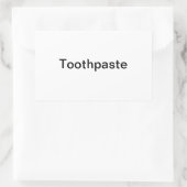 歯磨きラベル/ 長方形シール (バッグ)