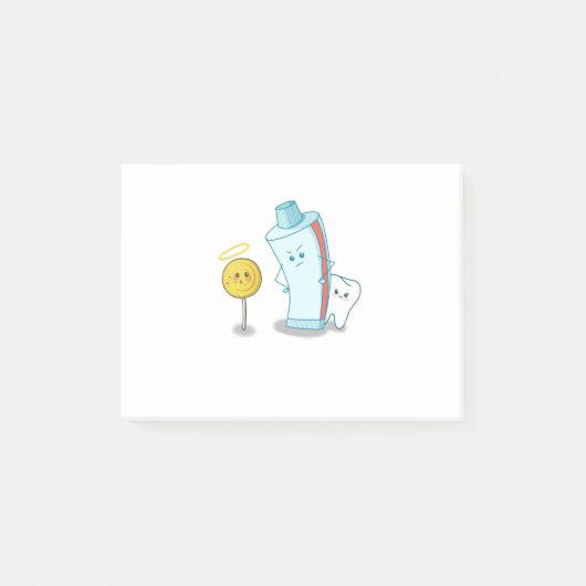 歯磨き保護の甘い棒つきキャンデー ポストイット (正面)