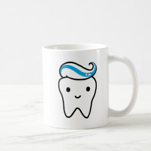 歯磨き歯付きカワイイ歯かわいい コーヒーマグカップ