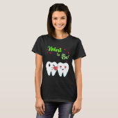 歯磨き歯歯科おもしろいのバレンティンになる Tシャツ (正面フル)