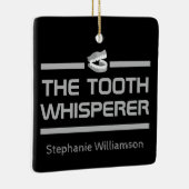 歯磨き歯科おもしろい歯科医ギフト セラミックオーナメント (右)