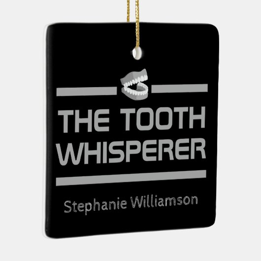 歯磨き歯科おもしろい歯科医ギフト セラミックオーナメント (右)