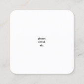 歯磨き歯科の歯磨き歯付き可愛い歯 スクエア名刺 (裏面)