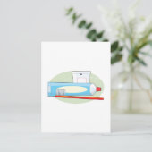 歯磨き粉とブラシ ポストカード (スタンド正面)