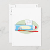 歯磨き粉とブラシ ポストカード (正面/裏面)