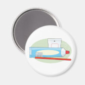 歯磨き粉とブラシ マグネット (正面/裏面)