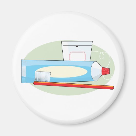 歯磨き粉とブラシ マグネット (正面)