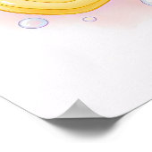 歯磨き、フロス、流す、洗う 子供用バスルームウォールアート ポスター (角)