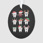 歯科おもしろいクリスマス歯かわいいクリスマス歯医者 オーナメント (正面)