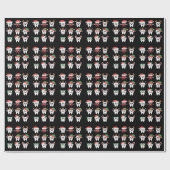 歯科おもしろいクリスマス歯かわいいクリスマス歯医者 ラッピングペーパー (フラット)