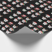 歯科おもしろいクリスマス歯かわいいクリスマス歯医者 ラッピングペーパー (角)