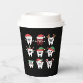 歯科おもしろいクリスマス歯かわいいクリスマス歯医者 紙コップ (正面)