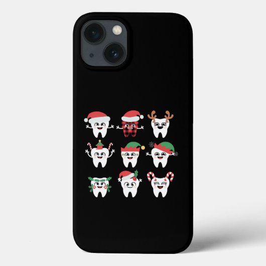 歯科おもしろいクリスマス歯かわいいクリスマス歯医者 Case-Mate iPhoneケース (裏面)