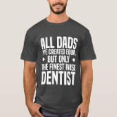 歯科おもしろいパパまたはグランドパハッピーバースデーブラック Tシャツ (正面)