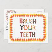 歯科おもしろい健康ブラシあなたの歯のリマインダーカード ポストカード (正面/裏面)