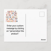 歯科おもしろい健康ブラシあなたの歯のリマインダーカード ポストカード (裏面)