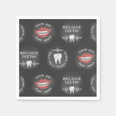 歯科おもしろい柄 – かわいい歯科衛生士 スタンダードカクテルナプキン (正面)