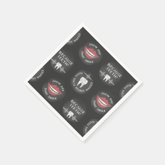 歯科おもしろい柄 – かわいい歯科衛生士 スタンダードカクテルナプキン (角)