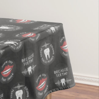 歯科おもしろい柄 – かわいい歯科衛生士 テーブルクロス