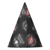 歯科おもしろい柄 – かわいい歯科衛生士 パーティーハット (裏面)