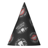 歯科おもしろい柄 – かわいい歯科衛生士 パーティーハット (左)