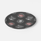 歯科おもしろい柄 – かわいい歯科衛生士 ペーパープレート (アングル)