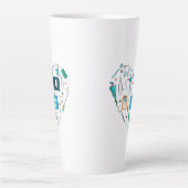 歯科おもしろい用具ハート カフェラテマグ (正面)