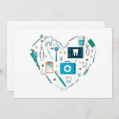 歯科おもしろい用具ハート シーズンカード (正面/裏面)