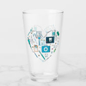 歯科おもしろい用具ハート タンブラーグラス (裏面)