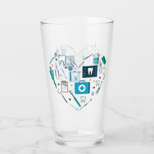 歯科おもしろい用具ハート タンブラーグラス (裏面)
