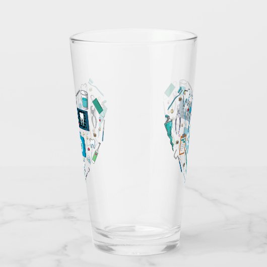 歯科おもしろい用具ハート タンブラーグラス (右)