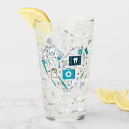 歯科おもしろい用具ハート タンブラーグラス