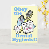 歯科おもしろい衛生士 カード (黄色い花)