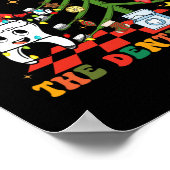 歯科のまわりにクリスマス歯科おもしろいHをフロッシング ポスター (角)