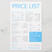 歯科の実習歯科医シンプルの価格表 便箋 (正面)