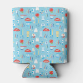 歯科の青パターン 缶クーラー (裏面)