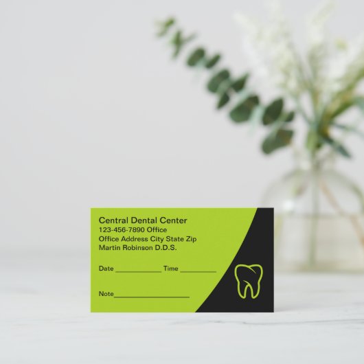 歯科はっきりした医モダン室アポイントメントカード 予約カード (スタンド正面)