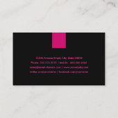 歯科アシスタントモダンバラピンク 名刺 (裏面)